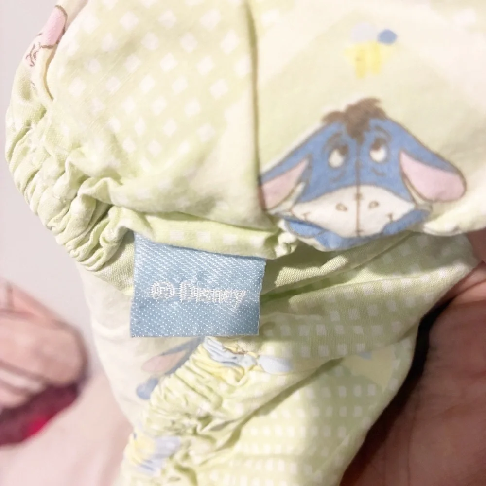 Vintage Disney Baby‎ Winnie-the-Pooh & Friends Yellow Crib/Toddler Fitted Sheet_5